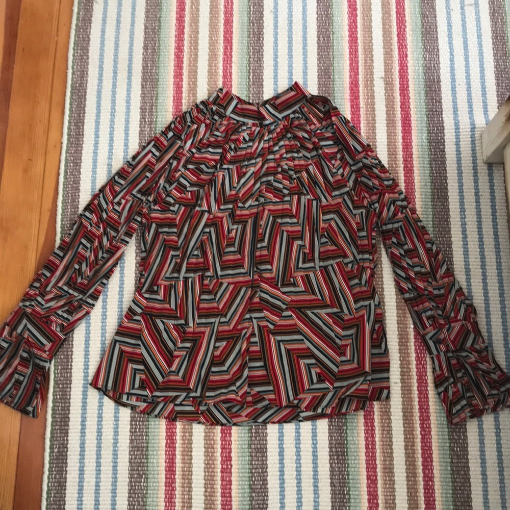 Fun printed mock neck